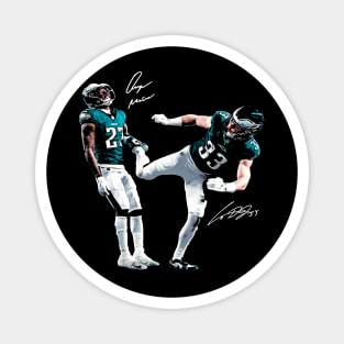 Cooper DeJean and Quinyon Mitchell Eagles Football Magnet